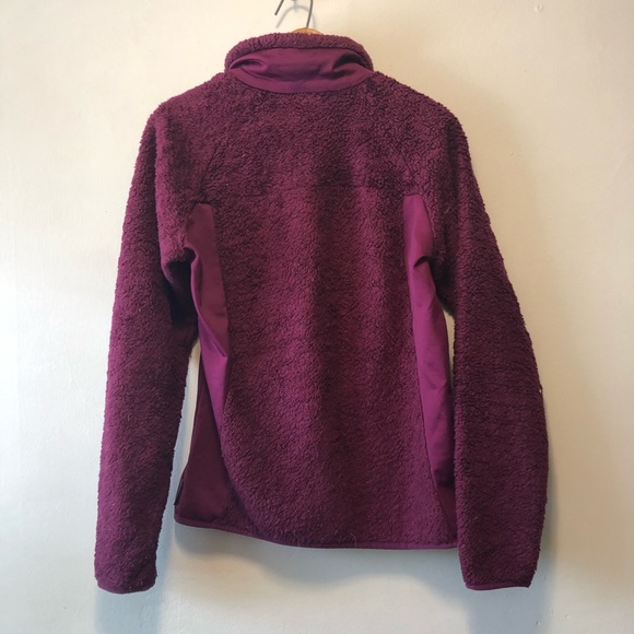 Columbia Purple Fuzzy Zip Up Sweater - Picture 2 of 3